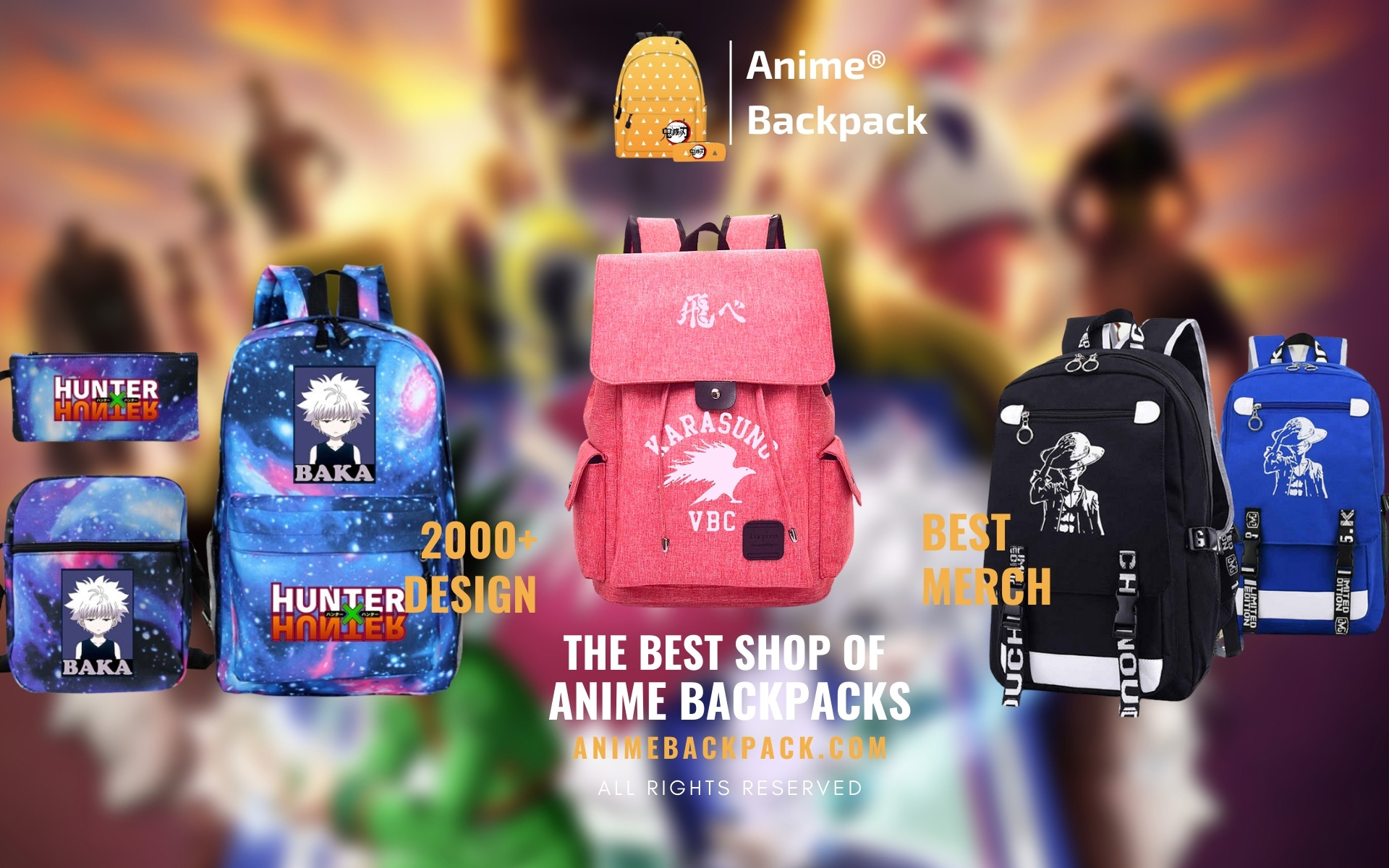 Anime Backpack Web Banner 1 - Anime Backpacks