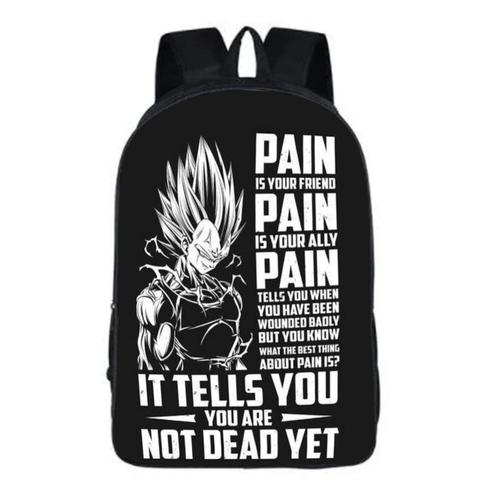 Vegeta Inspirational Strengthen Pain Motivation Backpack Bag