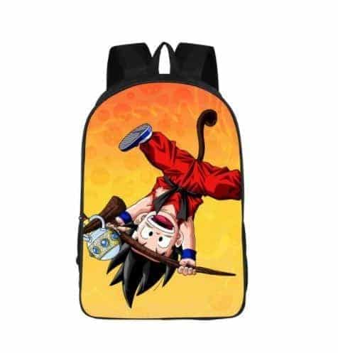 Cute Kid Goku Monkey Tail Style Design School Backpack Bag - Saiyan Stuff