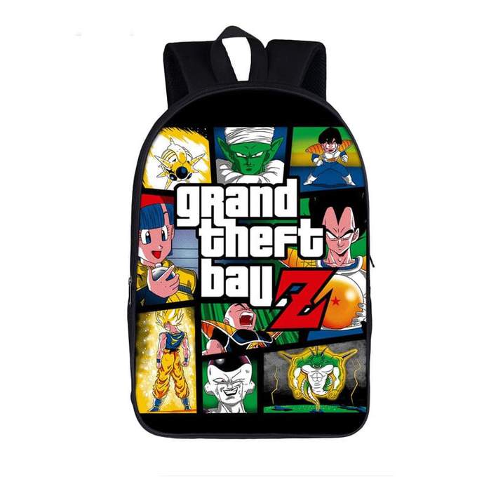 DBZ Grand Theft Ball Z Fan Art Design Handy Backpack Bag - Saiyan Stuff
