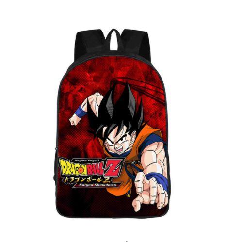 DBZ Goku Attack Poster Style Printed School Backpack Bag