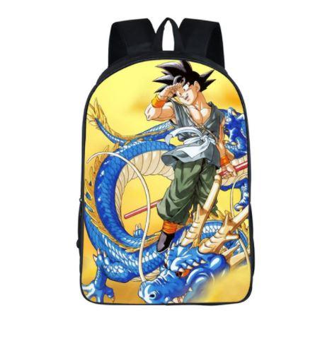 DBZ Goku Blue Shenron Fan Art Anime School Backpack Bag - Saiyan Stuff