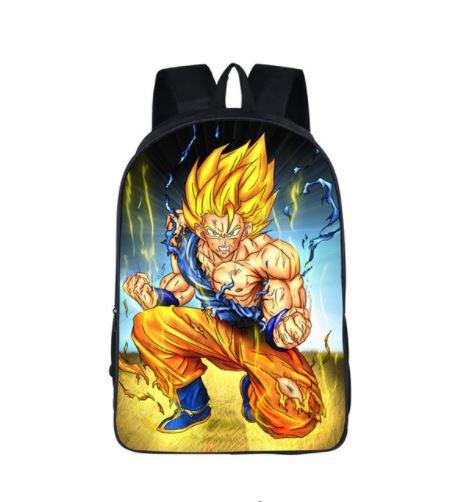 DBZ Goku Super Saiyan Fight Fan Art School Backpack Bag - Saiyan Stuff