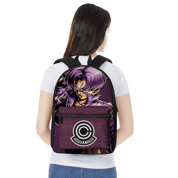 Dragon Ball Future Trunks Capsule Corp Purple Canvas Backpack - Saiyan Stuff