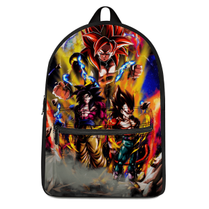 Dragon Ball GT Goku Vegeta Gogeta SSJ4 Dope Canvas Backpack - Saiyan Stuff