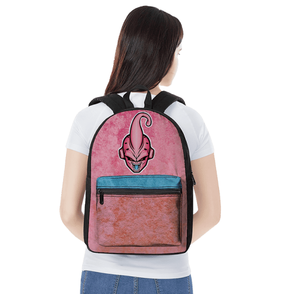 Dragon Ball Kid Buu Majestic Vector Artwork Pink Blue Backpack - Saiyan Stuff
