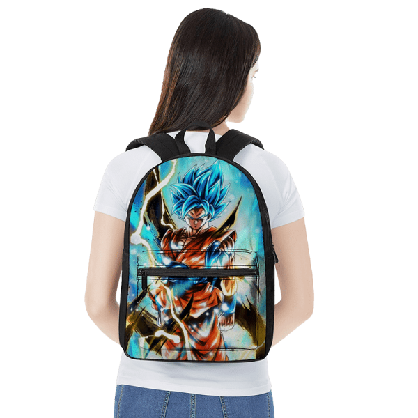 Dragon Ball Legends Son Goku Super Saiyan Blue Canvas Backpack - Saiyan Stuff