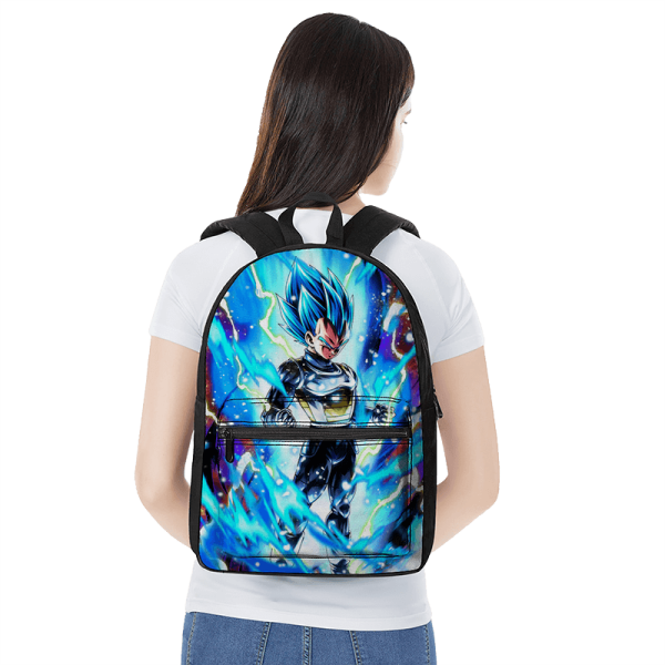 Dragon Ball Legends Vegeta SSGSS Awesome Blue Aura Backpack - Saiyan Stuff