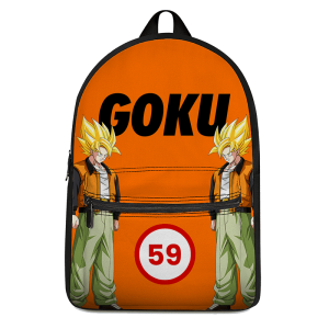 Dragon Ball Z Son Goku 59 Design Minimalist Orange Backpack - Saiyan Stuff