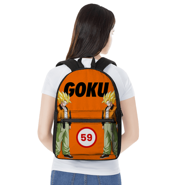 Dragon Ball Z Son Goku 59 Design Minimalist Orange Backpack - Saiyan Stuff