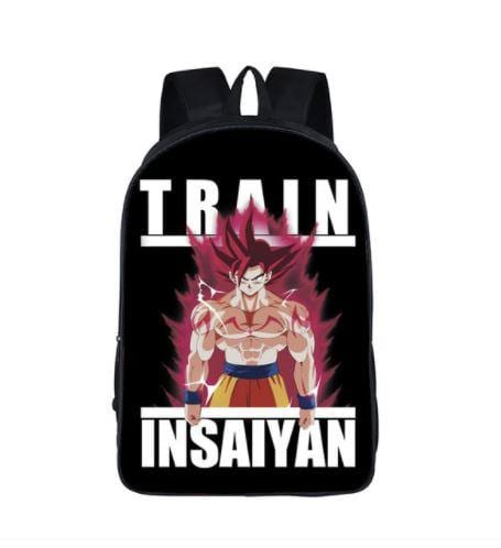 Dragon Ball Goku Train Insane Dope School Backpack Bag - Saiyan Stuff