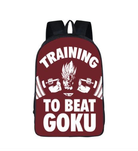 Dragon Ball Gym Training To Beat Goku School Backpack Bag - Saiyan Stuff