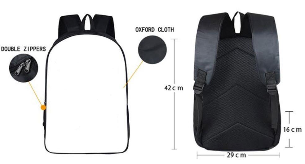 Sega Sonic X Cool Anime Simple Black Backpack Bag