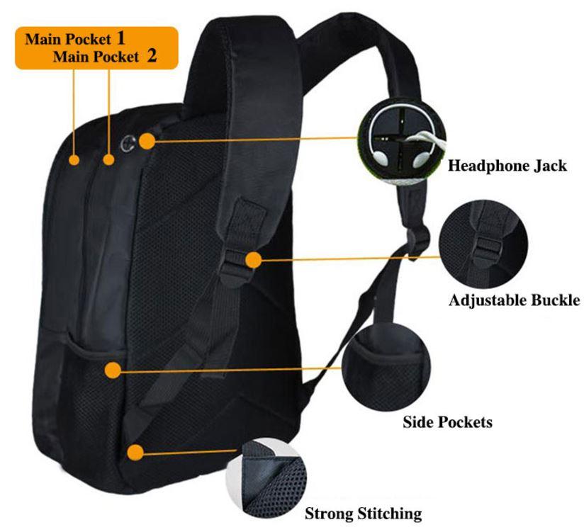 DBZ Grand Theft Ball Z Fan Art Design Handy Backpack Bag