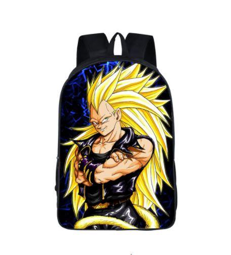 Dragon Ball Vegeta SSJ3 Rock Star Style School Backpack Bag