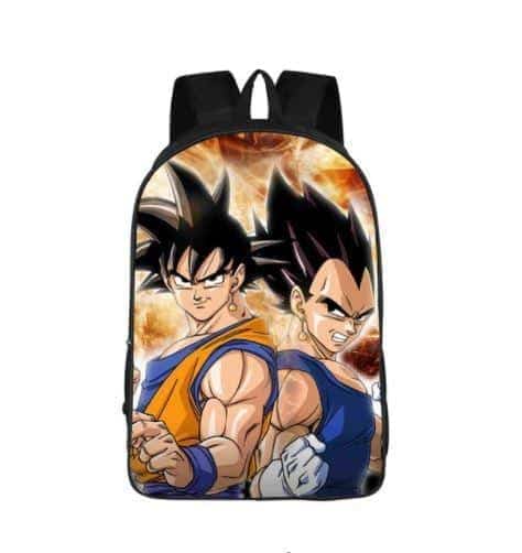 Goku Vegeta Fusion Earrings Cool Style School Backpack Bag - Saiyan Stuff