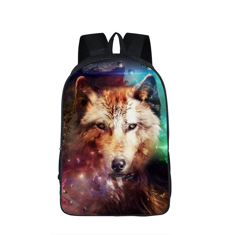 Magical Wild Wolf Canine Family Water Droplets Backpack - Saiyan Stuff