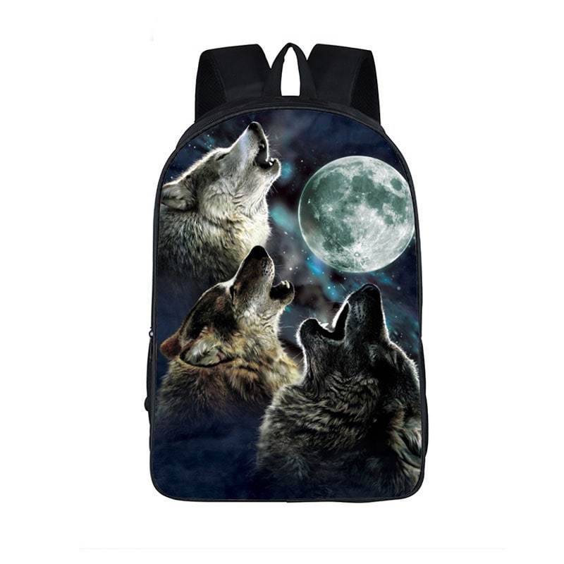 Mighty Wolfpack Howling Under The Shady Moonlight Backpack - Saiyan Stuff