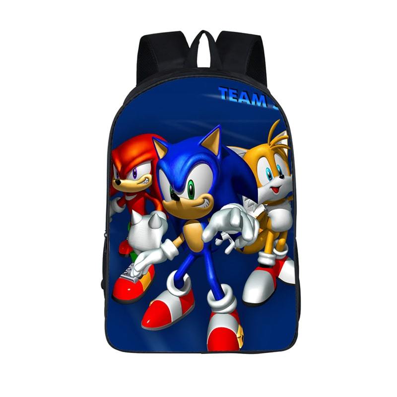 Sonic Heroes The Epic Team Sonic Blue School Backpack Bag - Saiyan Stuff