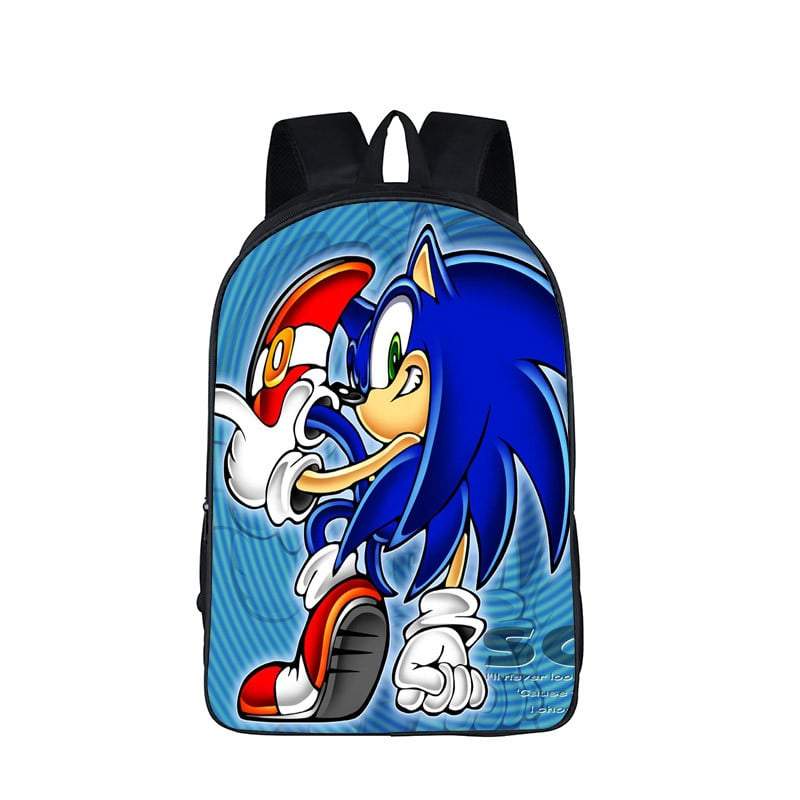 Sonic The Hedgehog Cool Back Pose Blue Backpack Bag - Saiyan Stuff