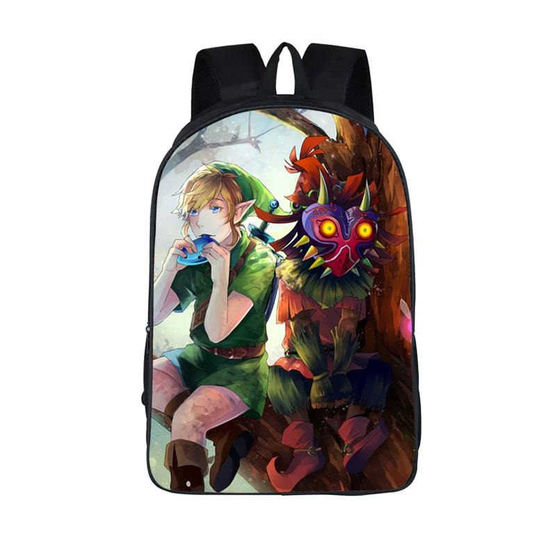 The Legend Of Zelda Majora's Mask Link Fan Art Backpack Bag - Saiyan Stuff