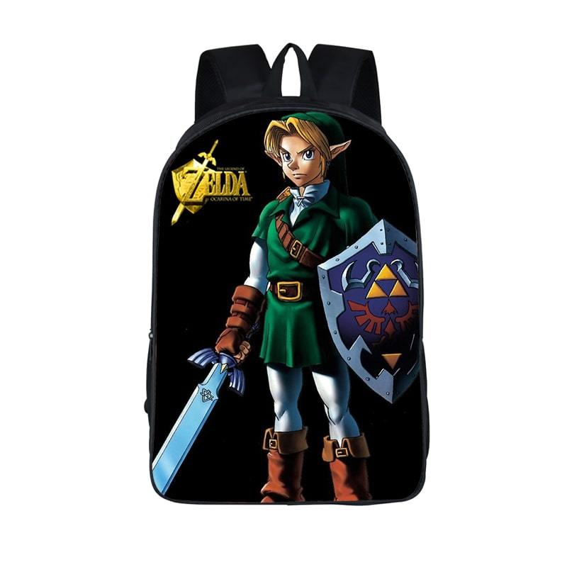 The Legend Of Zelda Heroic Link Black Backpack Bag - Saiyan Stuff