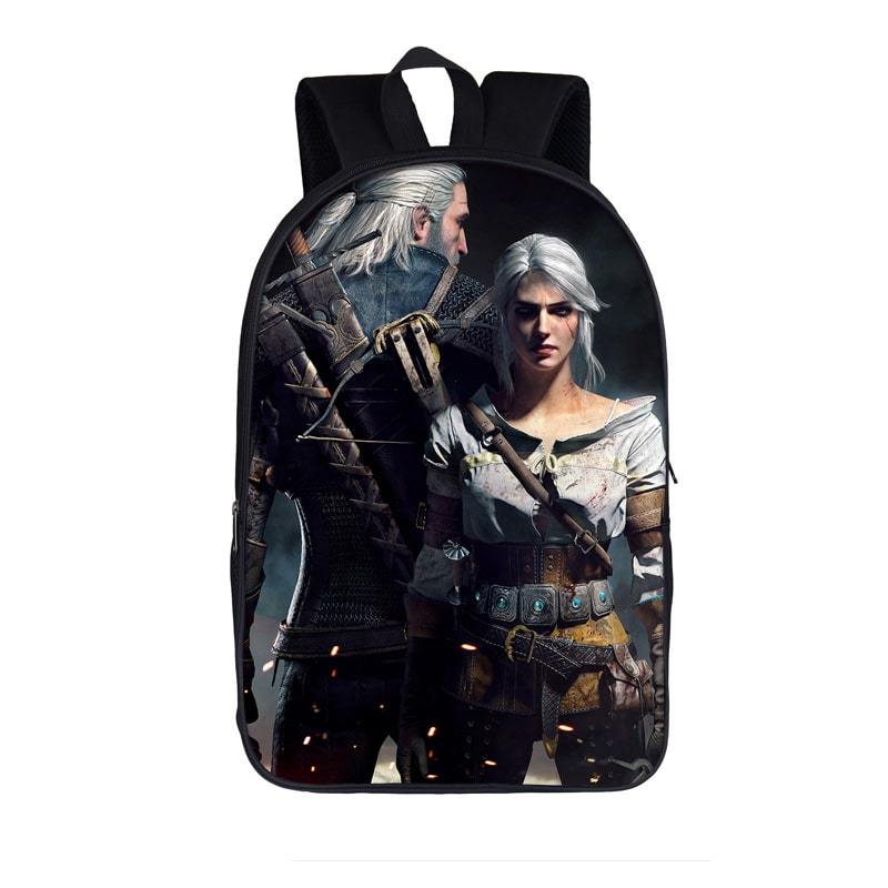 The Witcher 3 Wild Hunt Geralt & Ciri Scary Team Up Backpack Bag - Saiyan Stuff