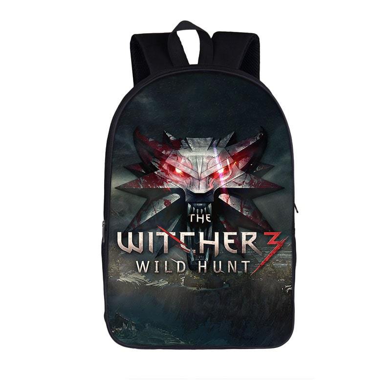 The Witcher 3 Wild Hunt Wolves Symbol Emblem Backpack Bag - Saiyan Stuff