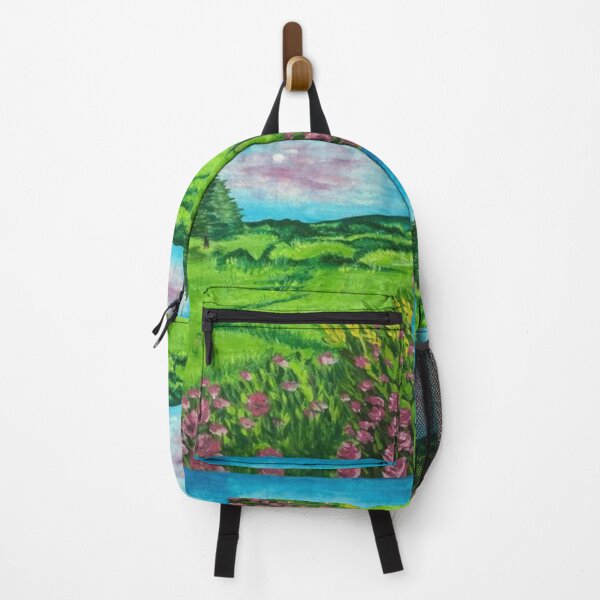Summer's Day Flowers Landscape Painting Backpack RB0605 product Offical Anime Backpacks Merch