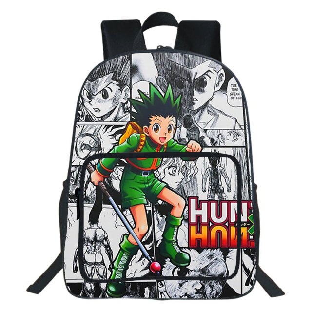 Hunter X Hunter Anime Cartoon Graphic Print Backpack with Laptop Pocket 