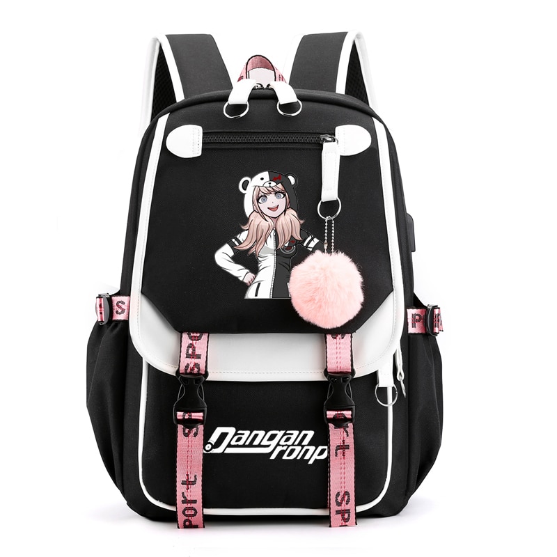 Anime Danganronpa Dangan Ronpa Monokuma Nylon Backpack Large Capacity Student School Bag Mochila Feminina Travel Backpack 6 - Anime Backpacks