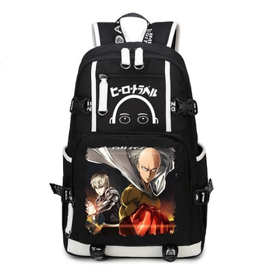 One Punch Man Backpack Anime Saitama Cosplay Nylon School Bag Travel Bags 6 - Anime Backpacks
