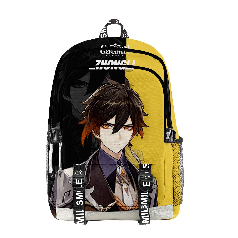 Anime Inuyasha Nylon Backpack Casual USB Charge Laptop Bag Zip Bookbag  Schoolbag Cartoon Student Teenager High Capacity Knapsack