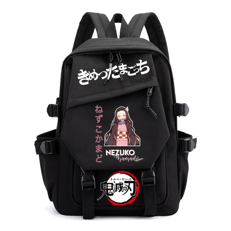 Anime Demon Slayer Backpack Kamado Nezuko Cosplay School Backpack Girls Women Travel Laptop Bags Student BookBags 1 - Anime Backpacks