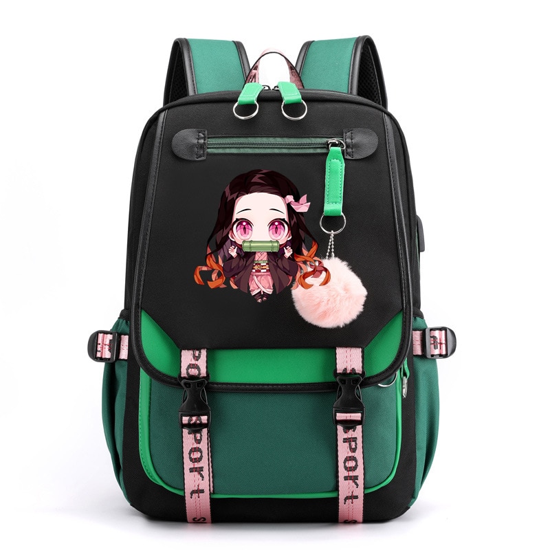 Demon Slayer Nezuko Backpacks for Men Anime School Bag for Teenager Canvas Laptop Back Pack Women 1 - Anime Backpacks