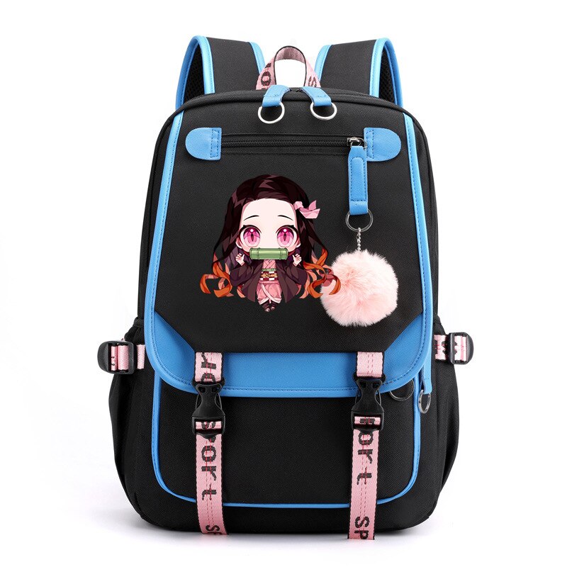 Demon Slayer Nezuko Backpacks for Men Anime School Bag for Teenager Canvas Laptop Back Pack Women 2 - Anime Backpacks