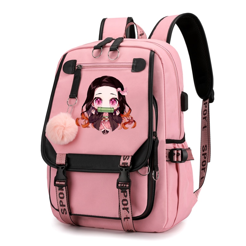 Demon Slayer Nezuko Backpacks for Men Anime School Bag for Teenager Canvas Laptop Back Pack Women 5 - Anime Backpacks